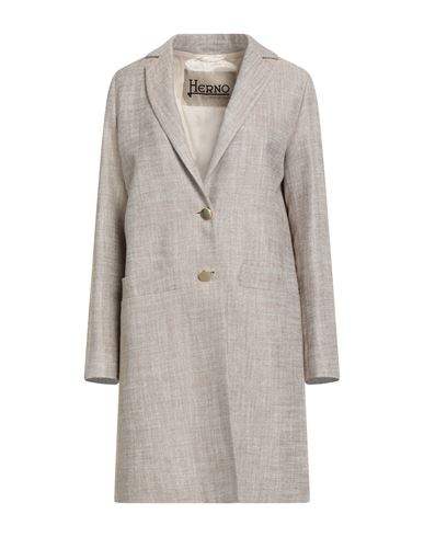 Woman Overcoat & Trench Coat Khaki Size 10 Linen, Silk, Polyester