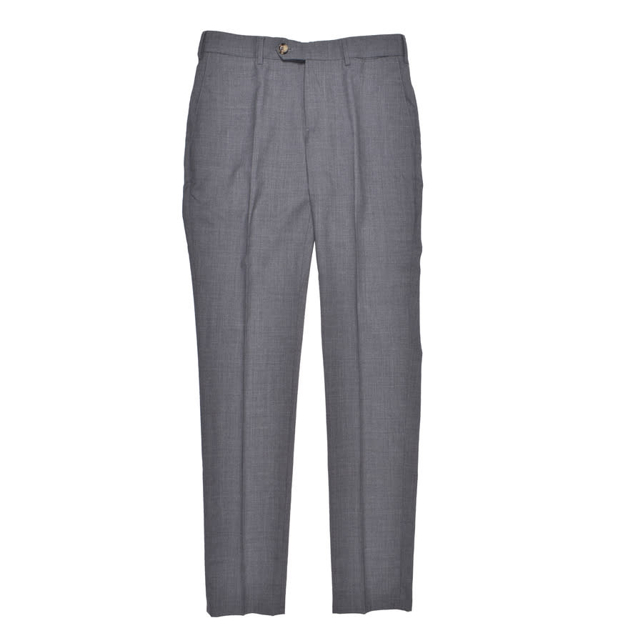 Gray Virgin Wool Dress Trousers