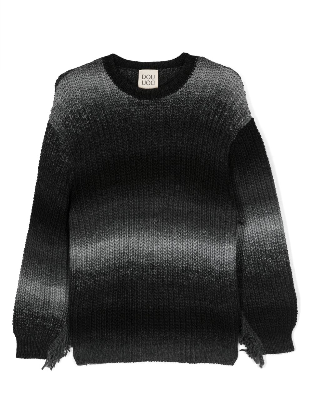 Two-tone distressed jumper - Black