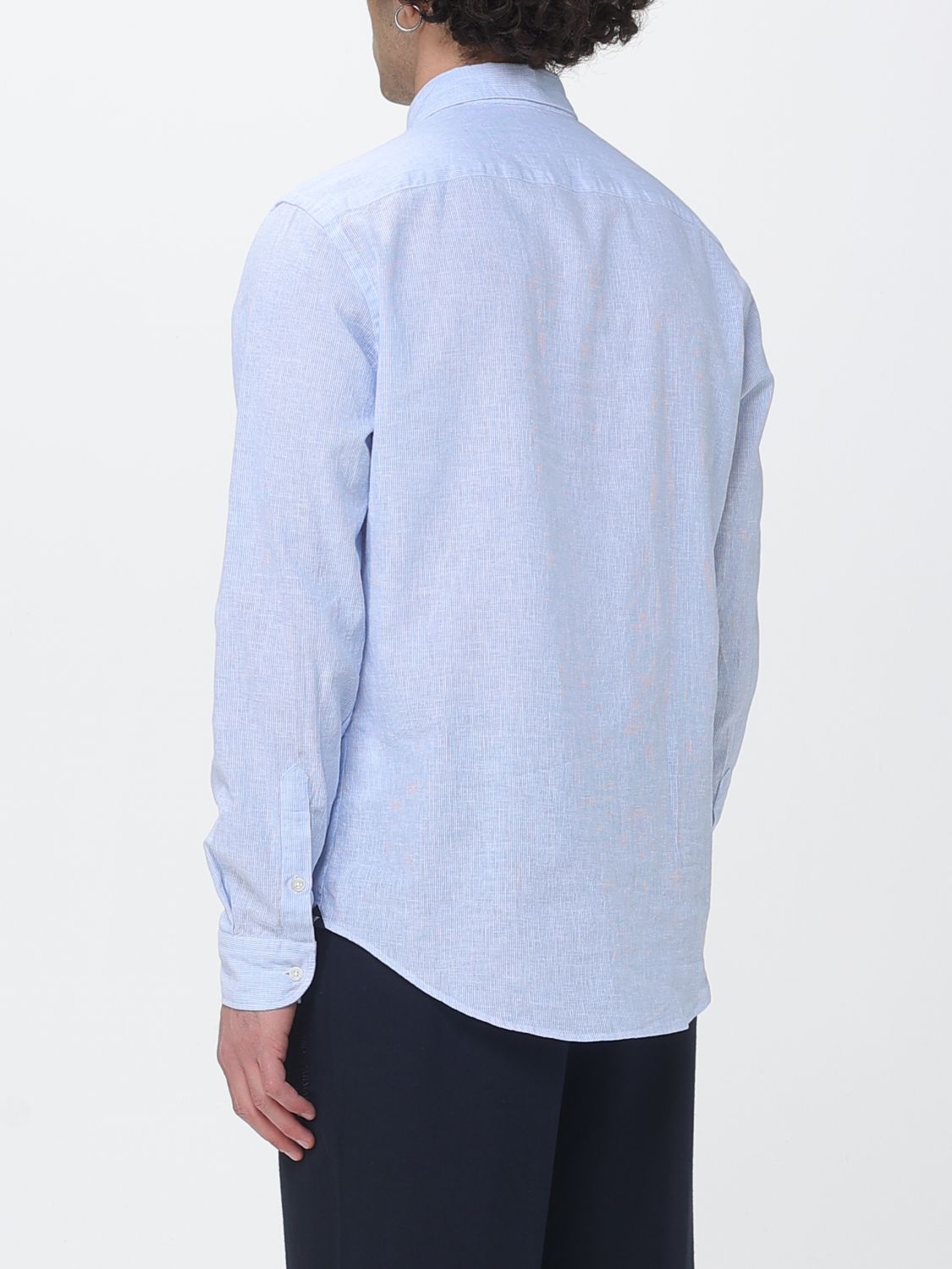 Shirt Men color Gnawed Blue