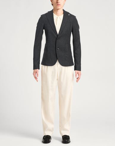 Man Blazer Grey Size 42 Virgin Wool, Polyester, Elastane