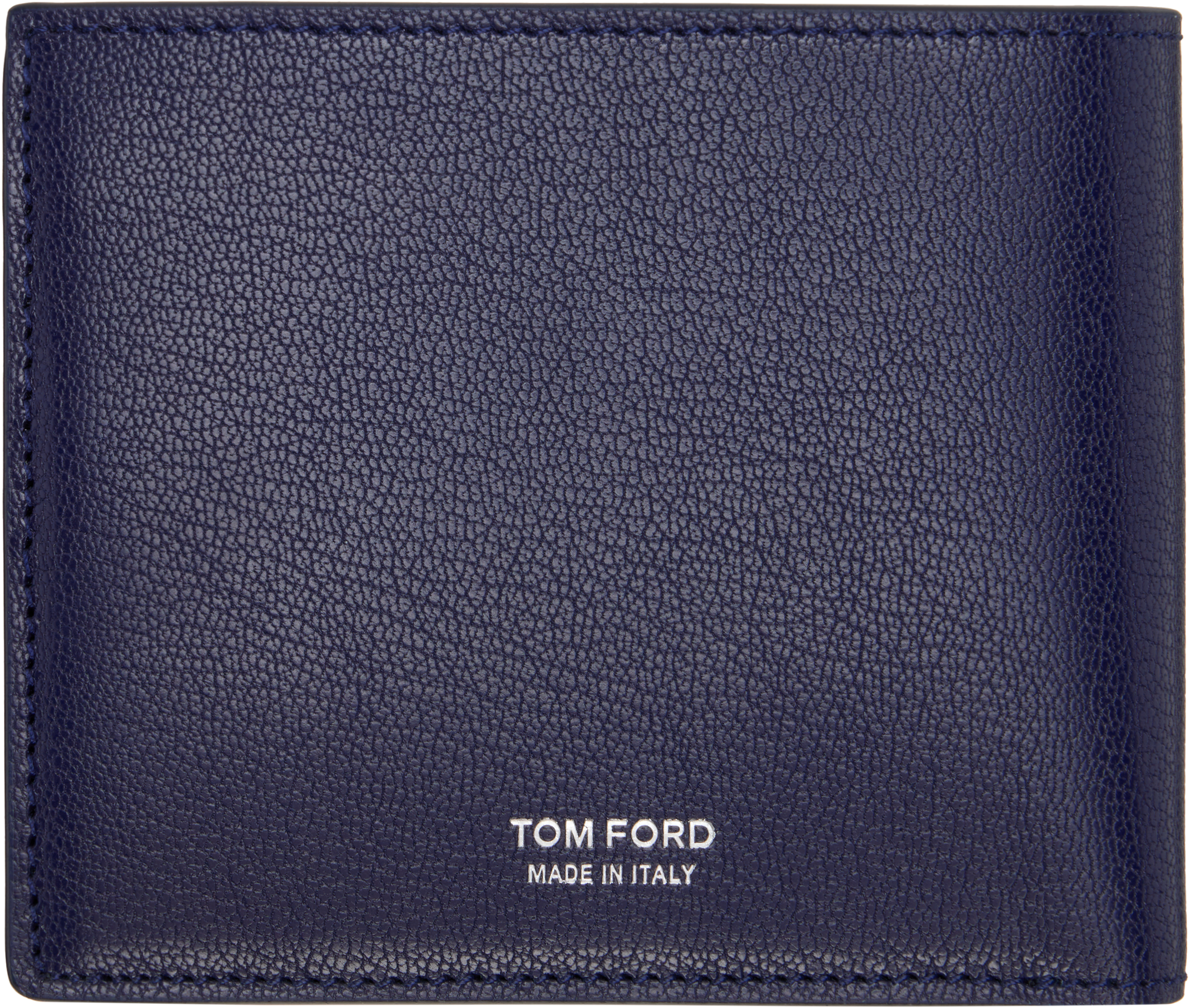 Navy Elongated T Line Money Clip Wallet