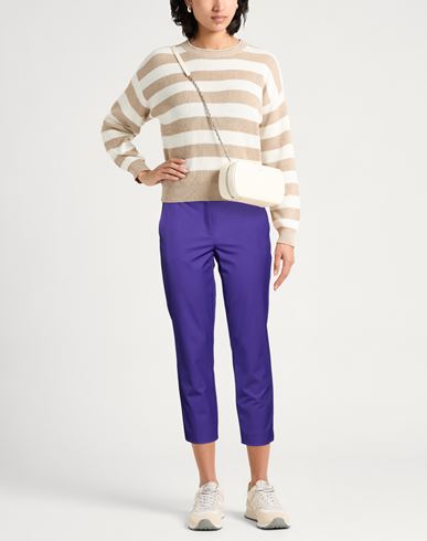 Woman Pants Purple Size 6 Polyester, Viscose, Elastane