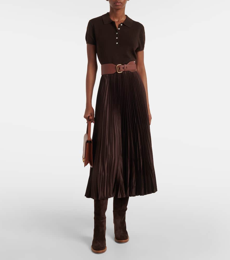 Wool, silk and cashmere polo dress