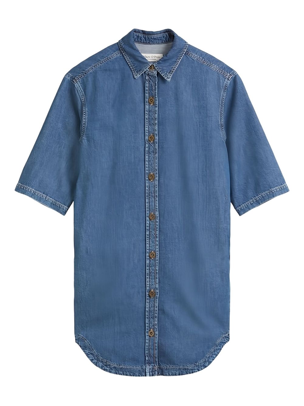 Button-up denim shirt dress - Blue