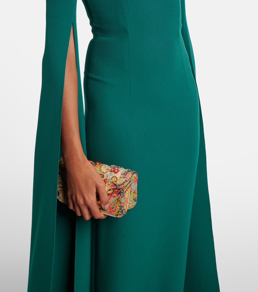 Embellished crêpe gown