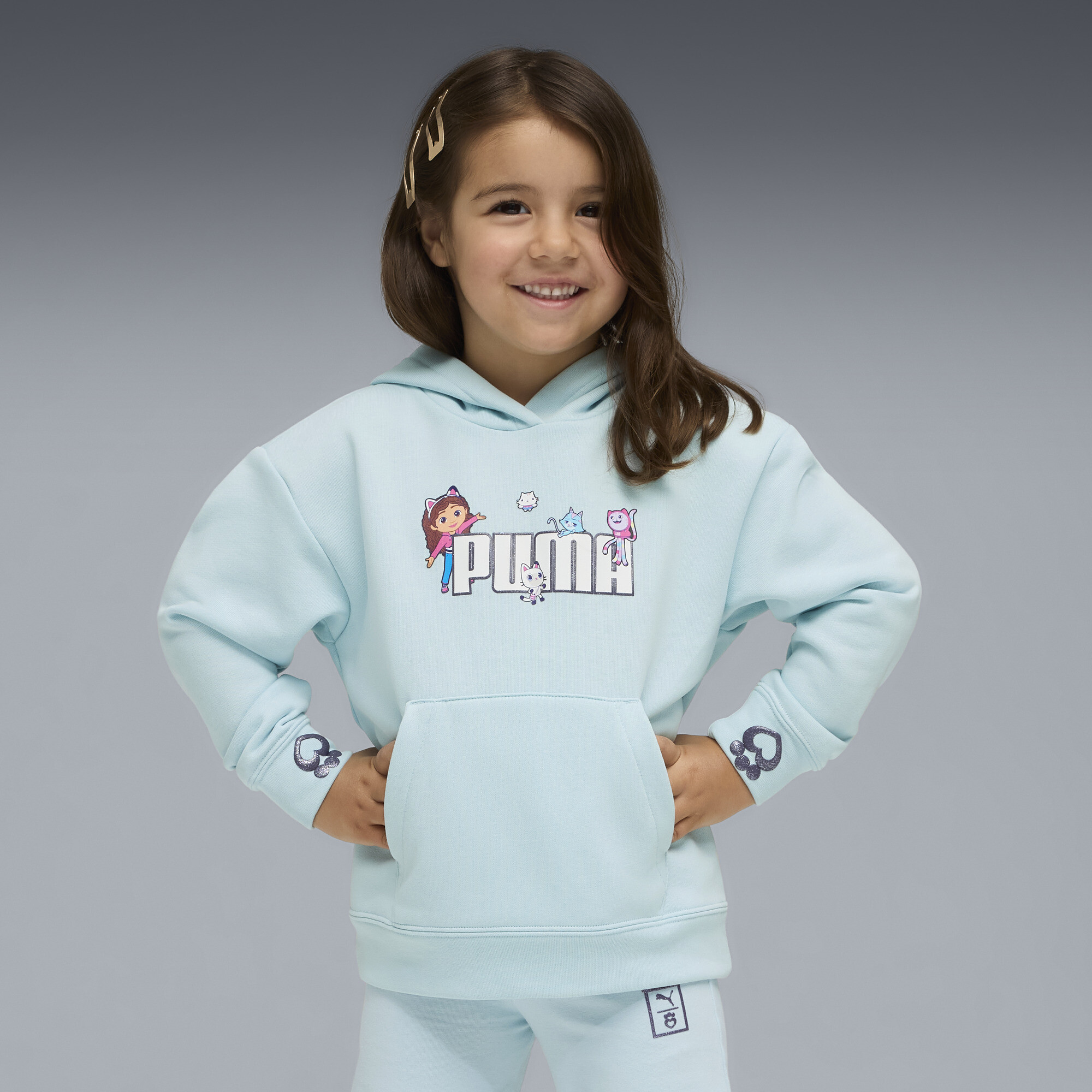 PUMA x GABBY'S DOLLHOUSE Little Kids' Relaxed Graphic Hoodie in Blue
