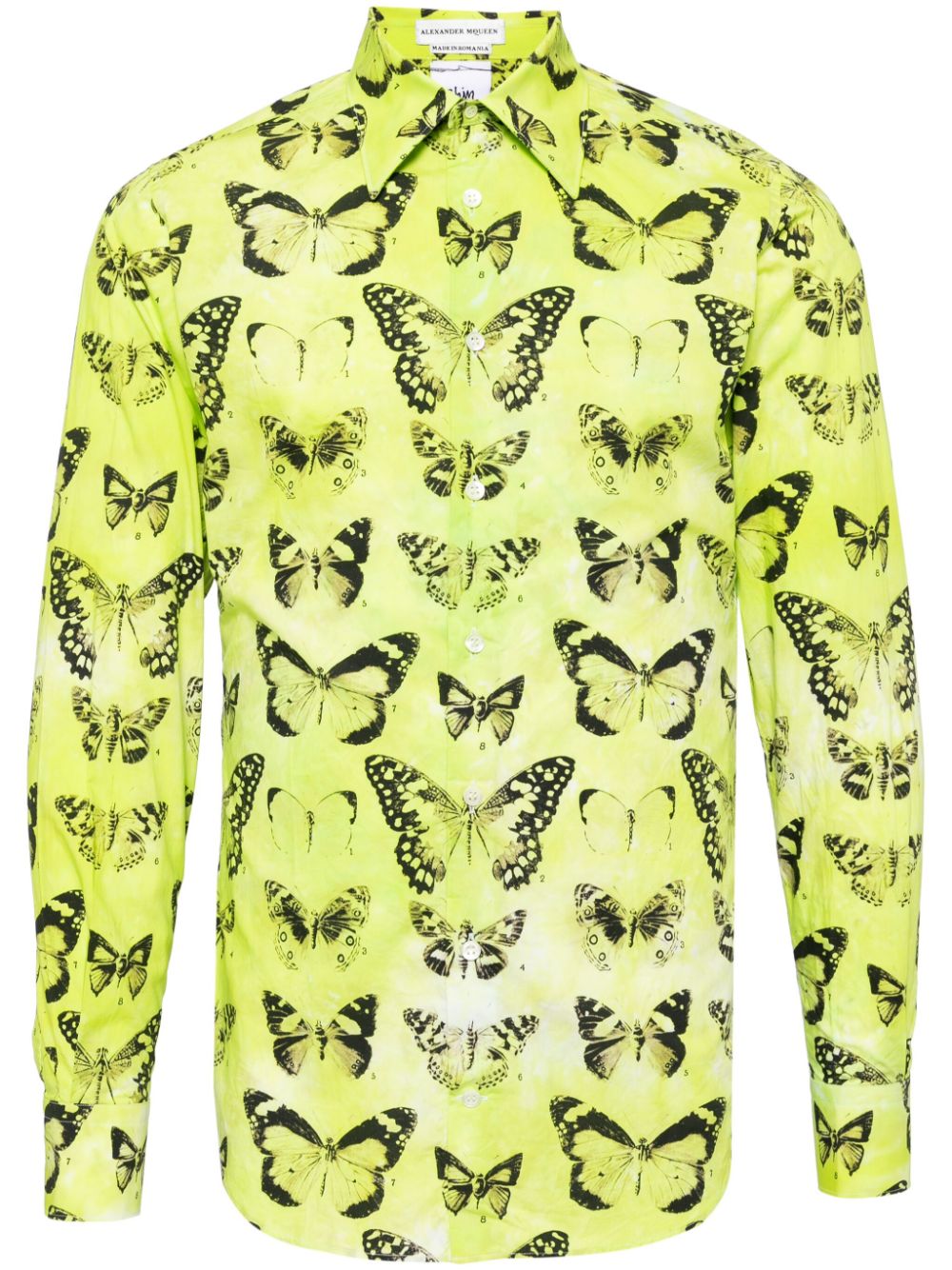 Butterfly print cotton shirt - Green