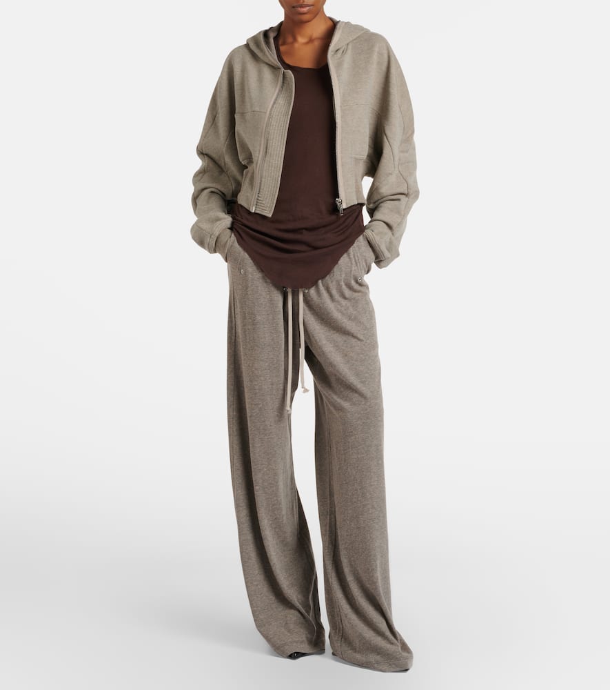 Cotton-blend jersey sweatpants