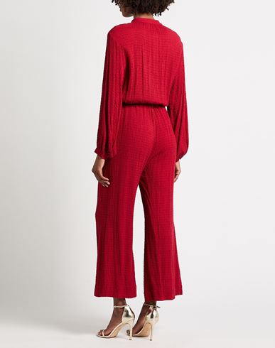 Woman Jumpsuit Red Size 4 Viscose, Wool, Polyamide