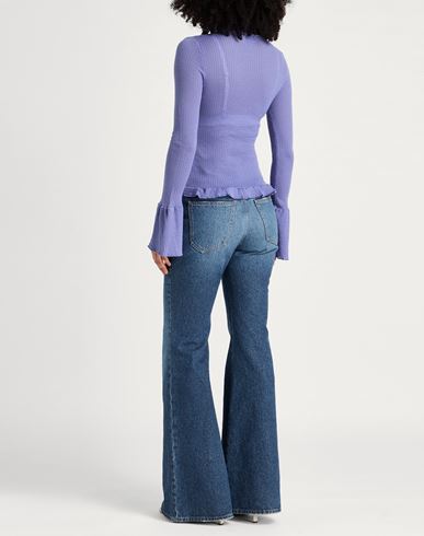 Woman Turtleneck Purple Size 6 Wool