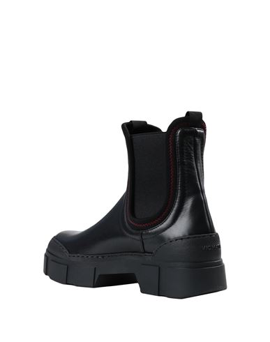 Vic Matiē Woman Ankle boots Black Size 10 Soft Leather, Textile fibers