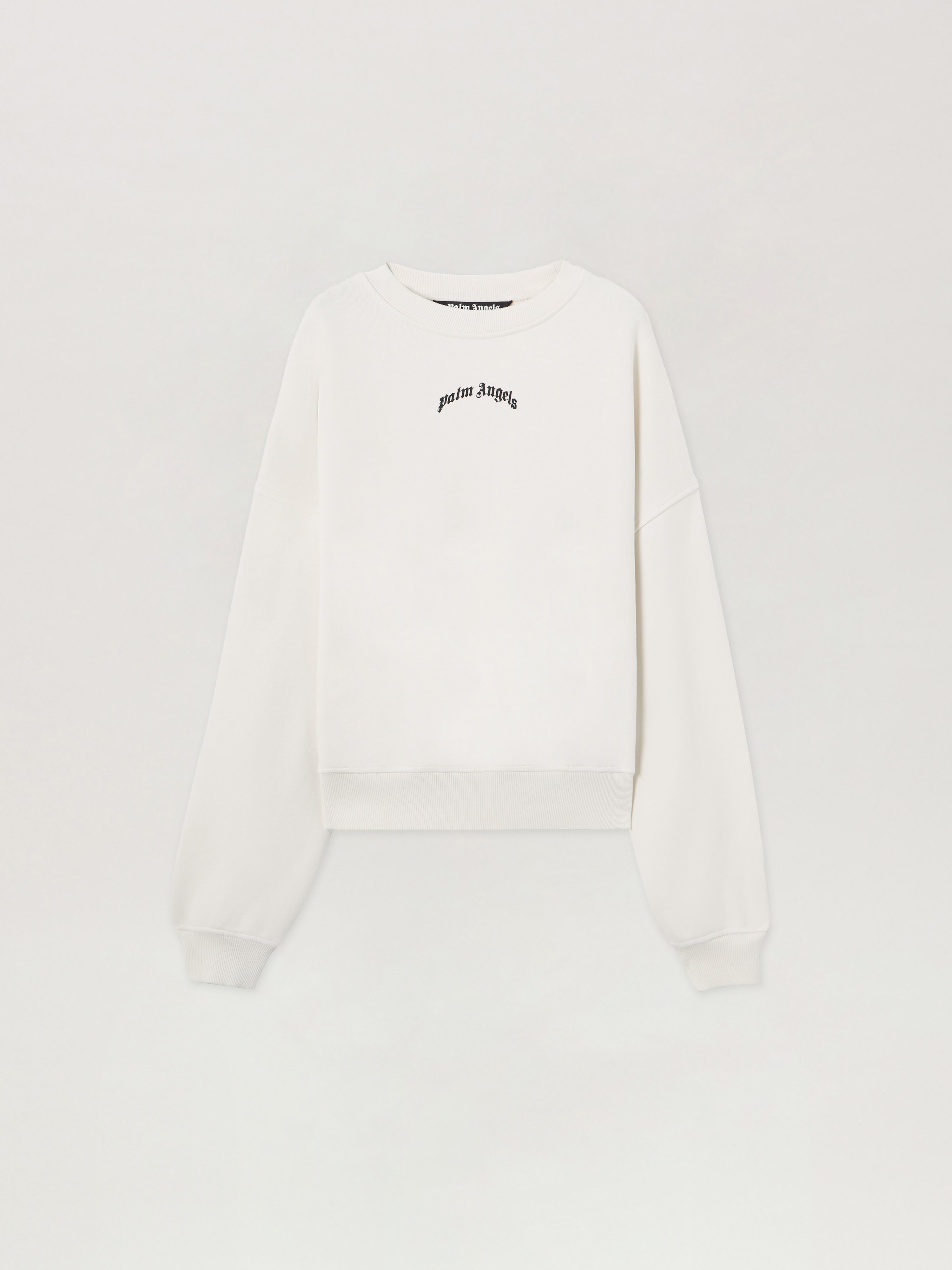 Back Curved Logo Loose Sweatshirt Man  Off White Black