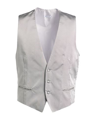 Man Tailored Vest Grey Size 38 Silk
