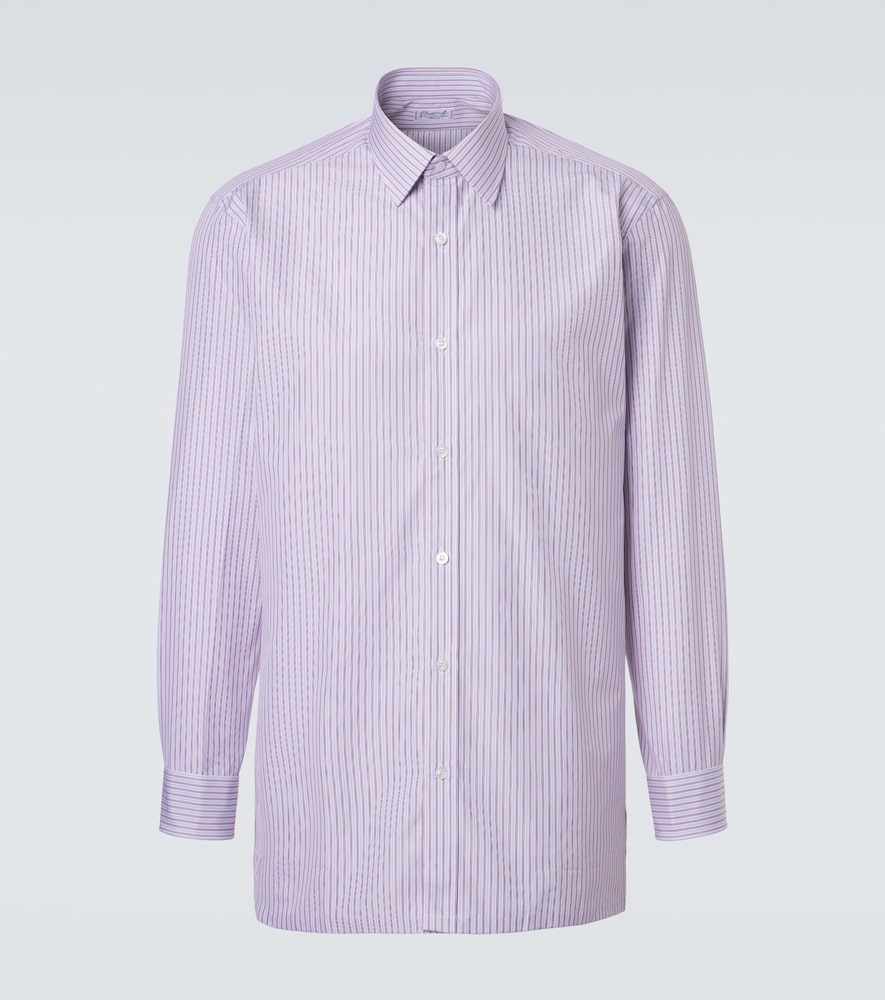Striped cotton poplin shirt