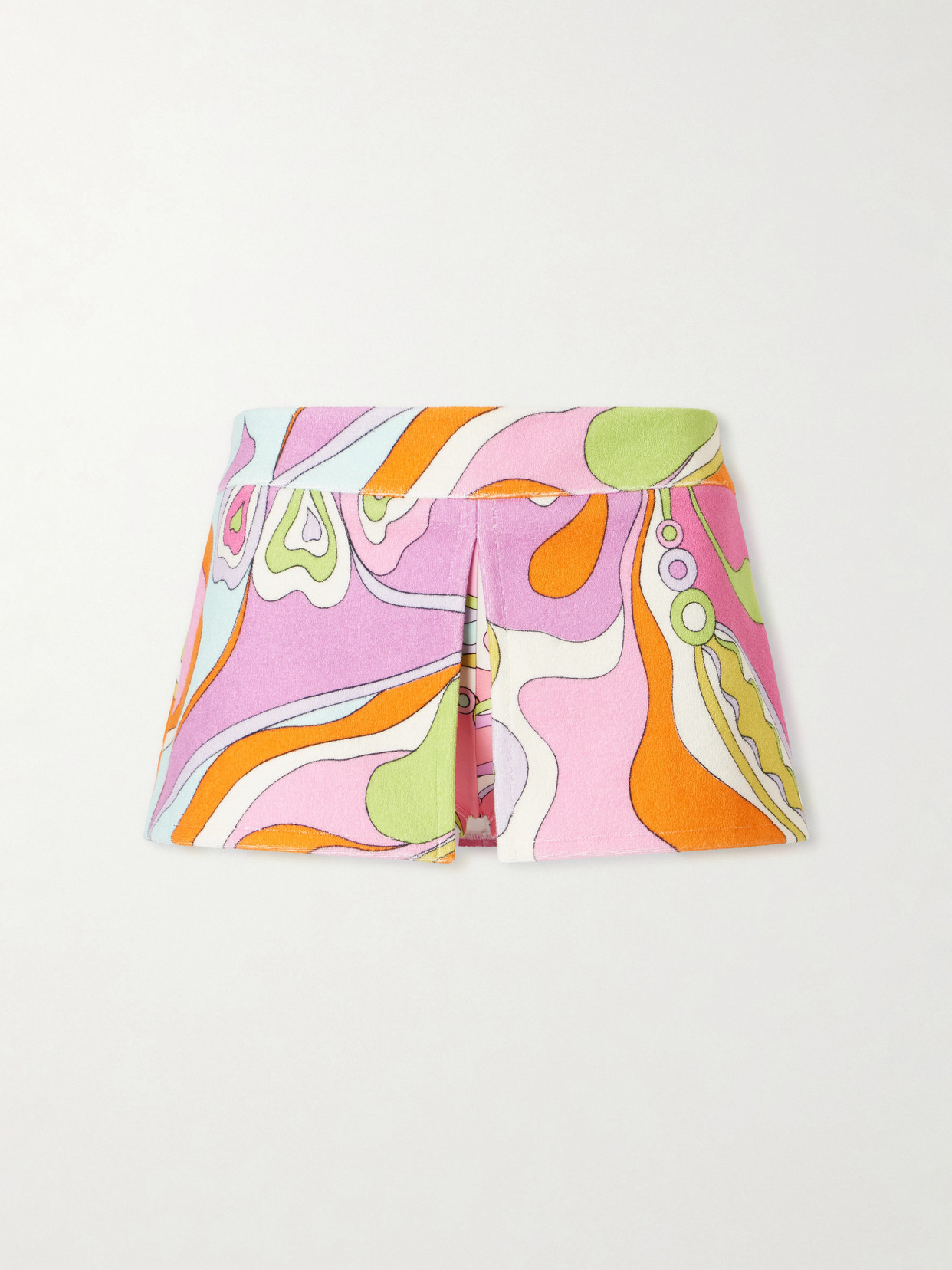 Printed Cotton-terry Shorts - Pink