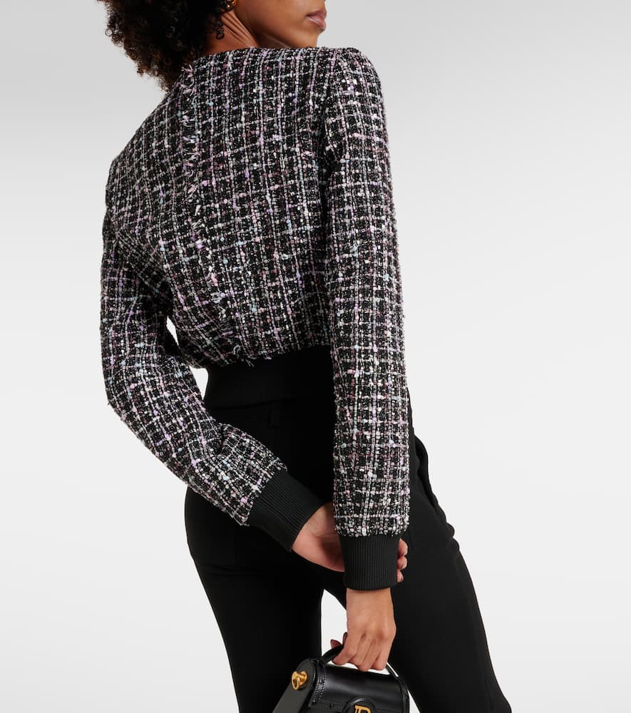 Tweed bomber jacket