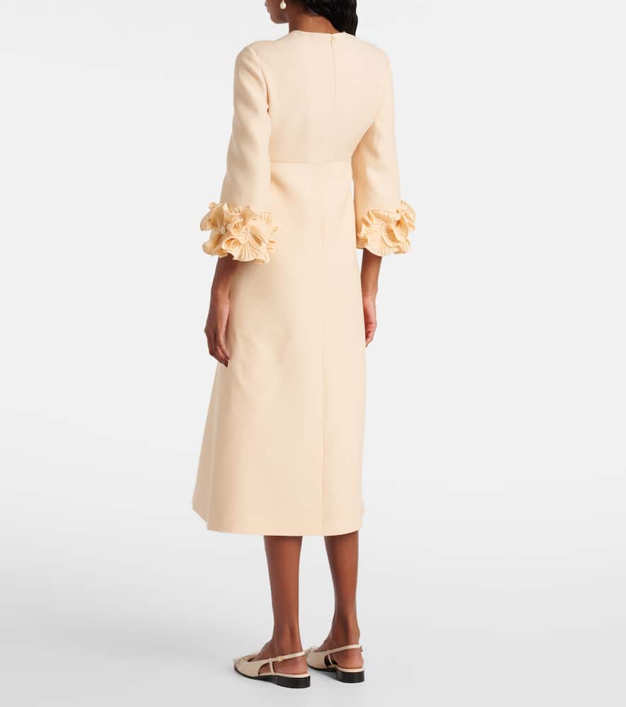 Ruffled Crêpe Couture midi dress
