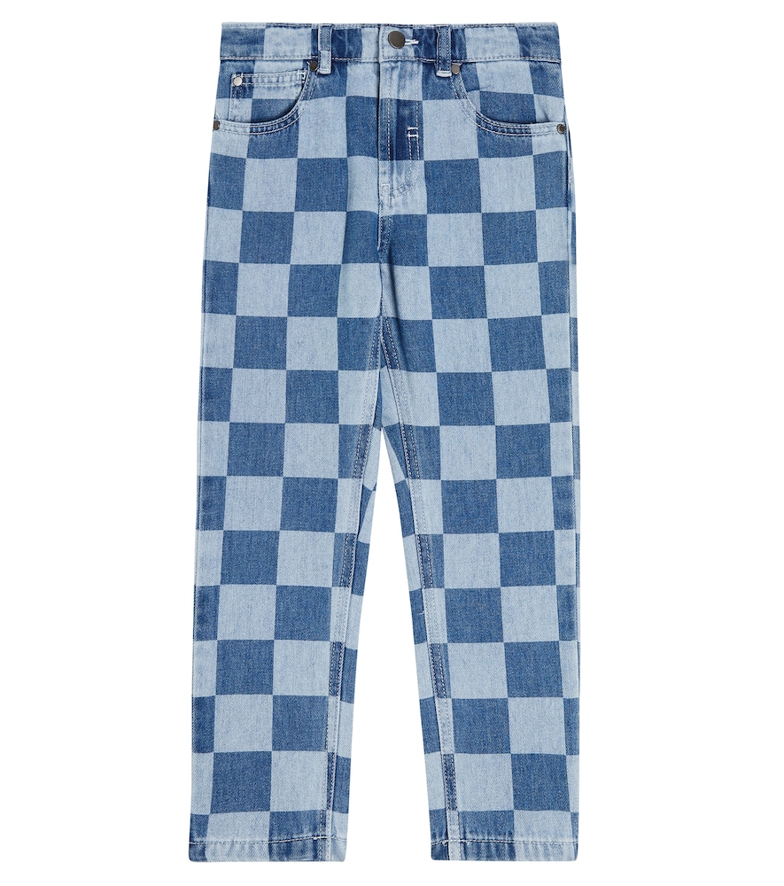 Checked jeans