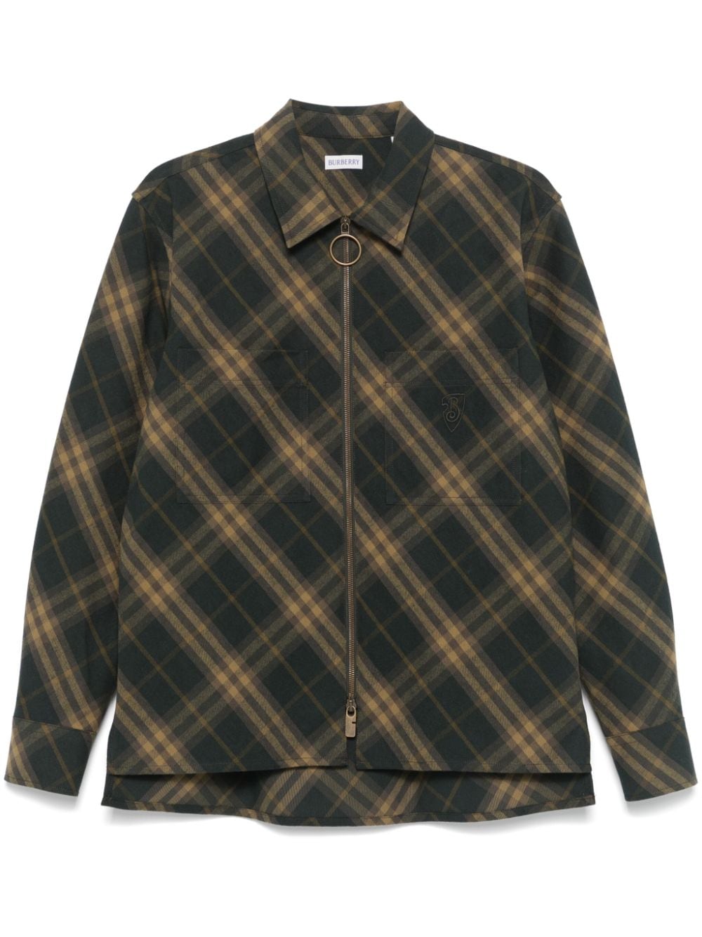 Checked overshirt - Grey