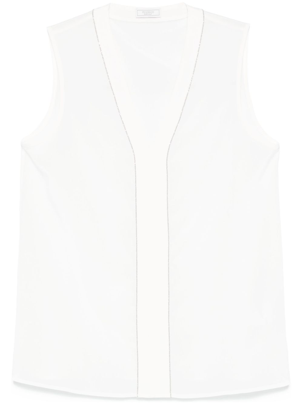 V-neck top - White