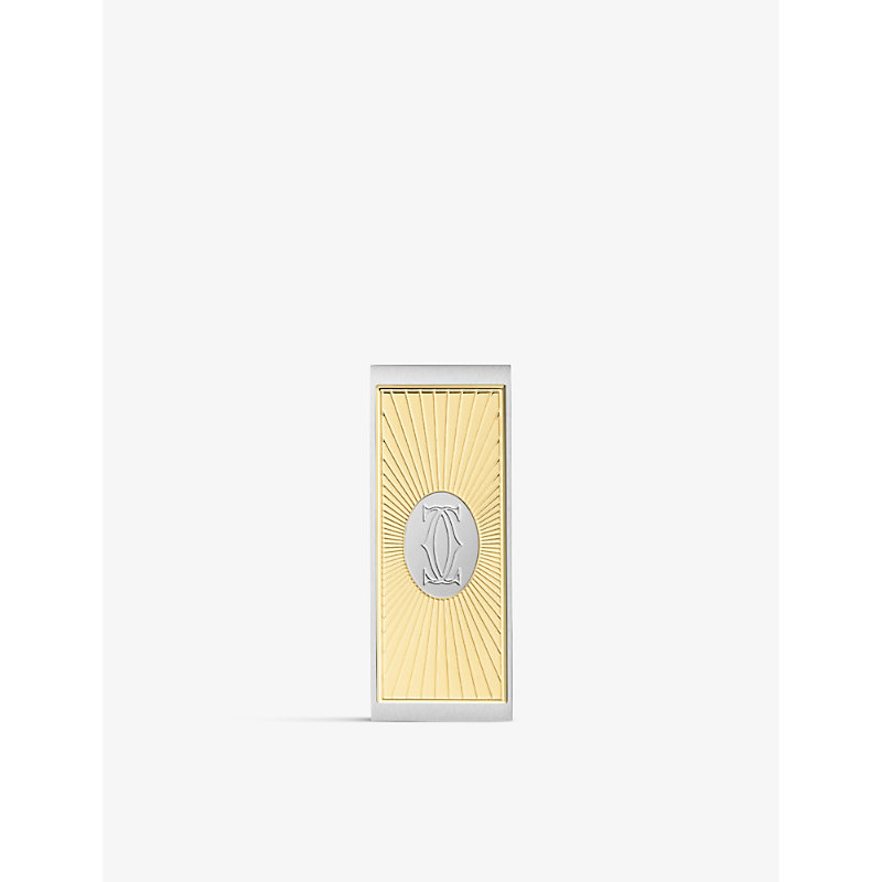 Grey Double C Palladium-plated Stainless-steel Money Clip 1 Size