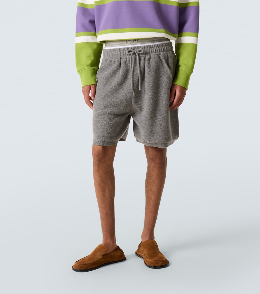 Wool-blend shorts