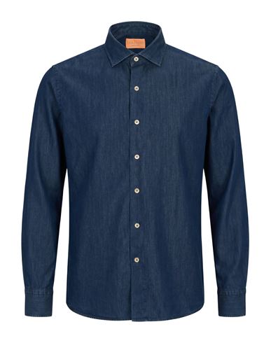 Man Denim shirt Blue Size 16 Cotton
