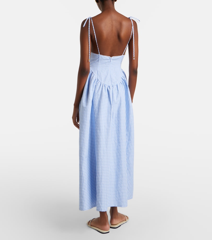 Paloma gingham cotton poplin maxi dress