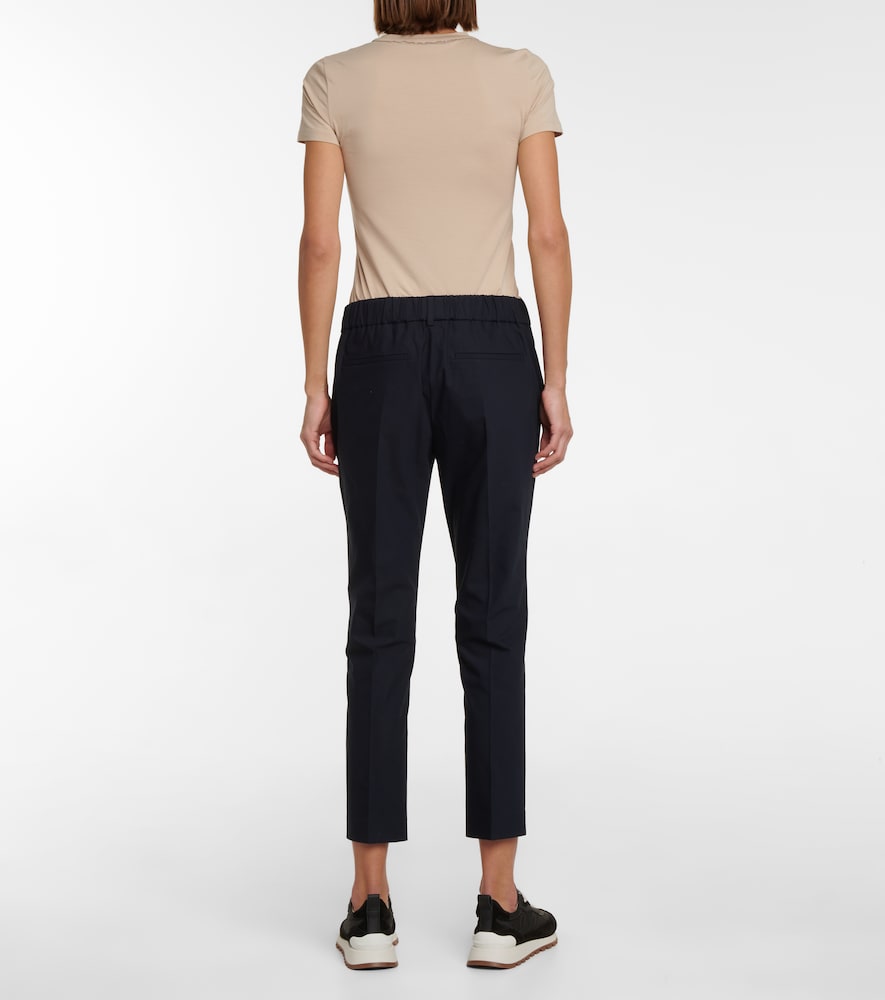 Brunello Cucinelli Cotton-blend tapered pants