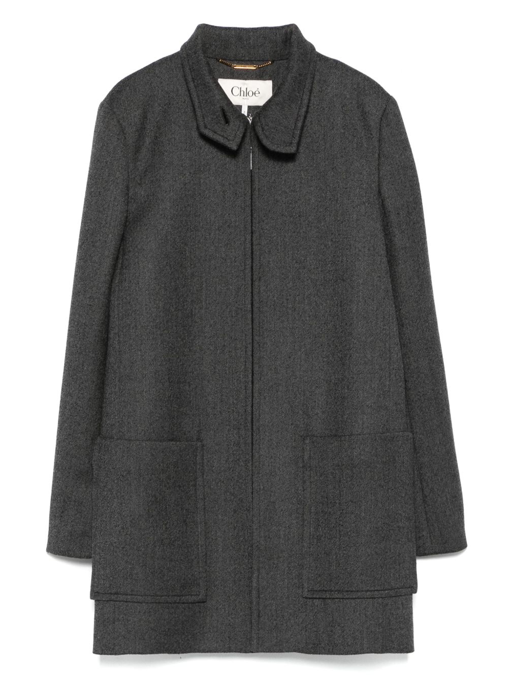 Zip-up oversize coat - Grey