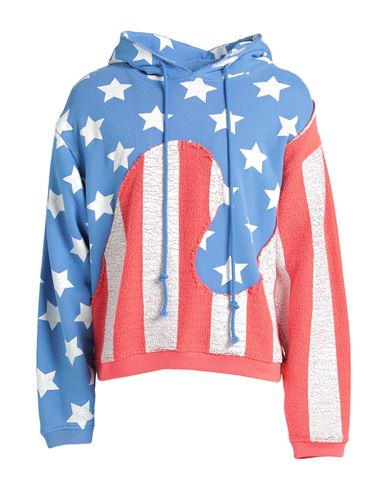 Man Sweatshirt Sky blue Size S Cotton