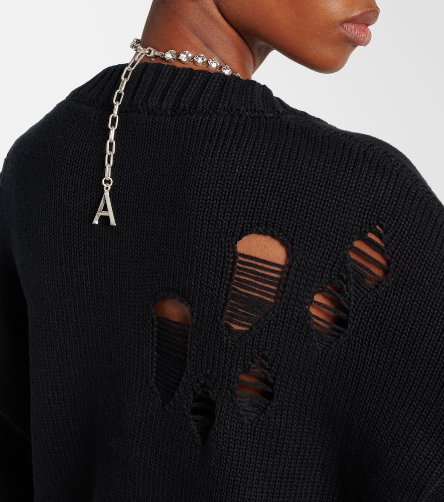 Embellished cotton and cashmere cardigan
