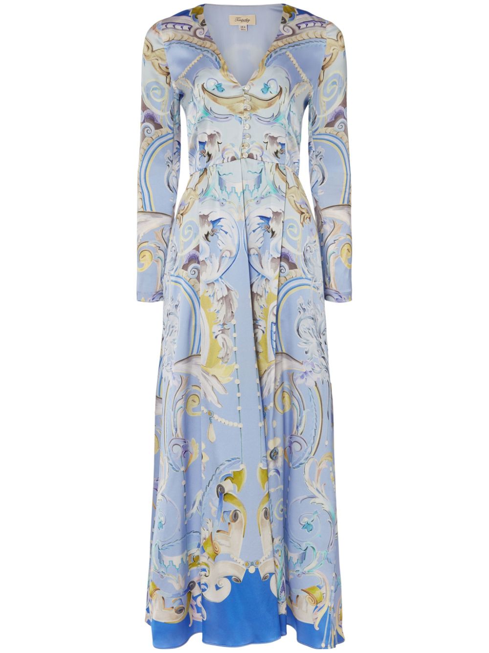 Carline-print coat - Blue