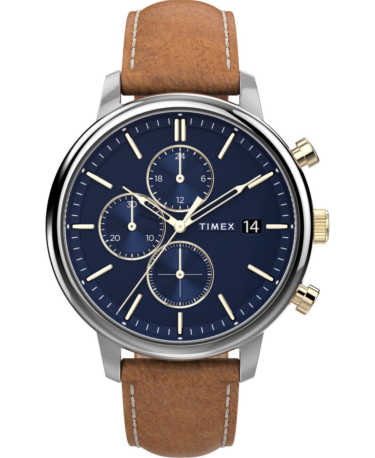 Men's Chicago Tan Leather Strap Watch 45mm - Tan Brown
