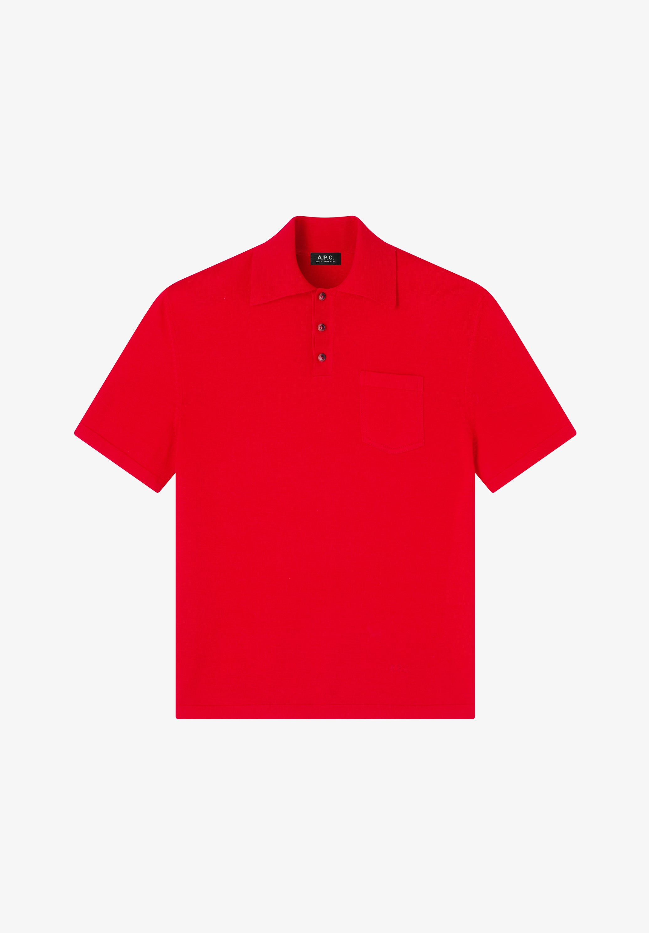 A. P.C. Men's Colin polo shirt Size: Small in Red