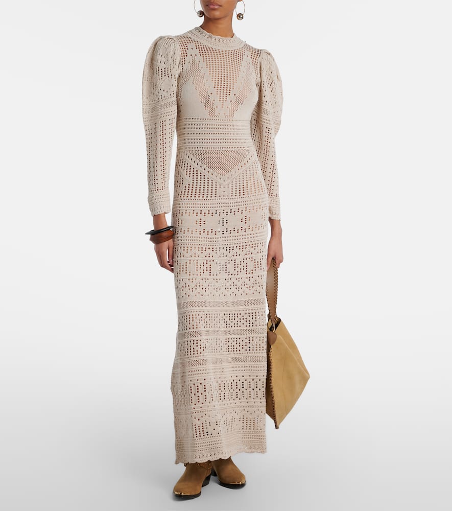 Dione open-knit maxi dress