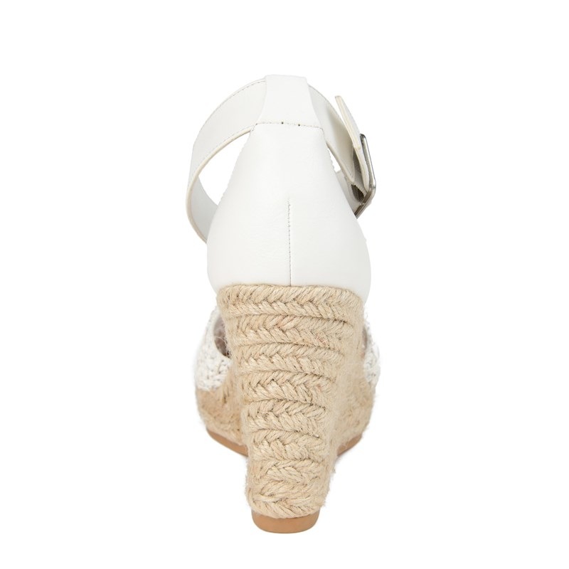 Women's Sierra Espadrille Wedge Sandals (White)