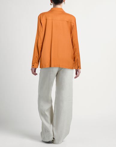 Woman Shirt Tan Size 12 Viscose, Linen