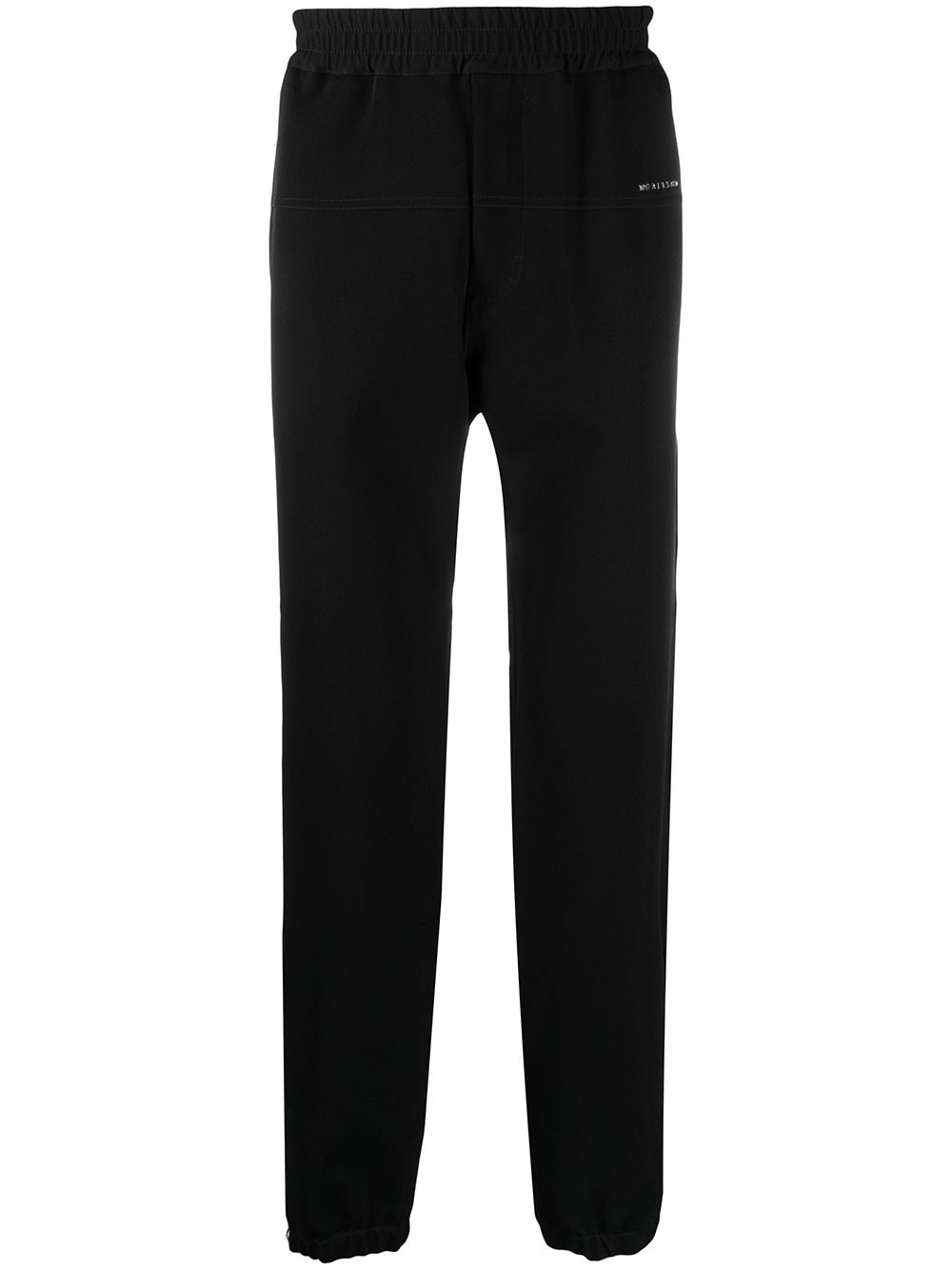 Stripe panel trackpants - Black
