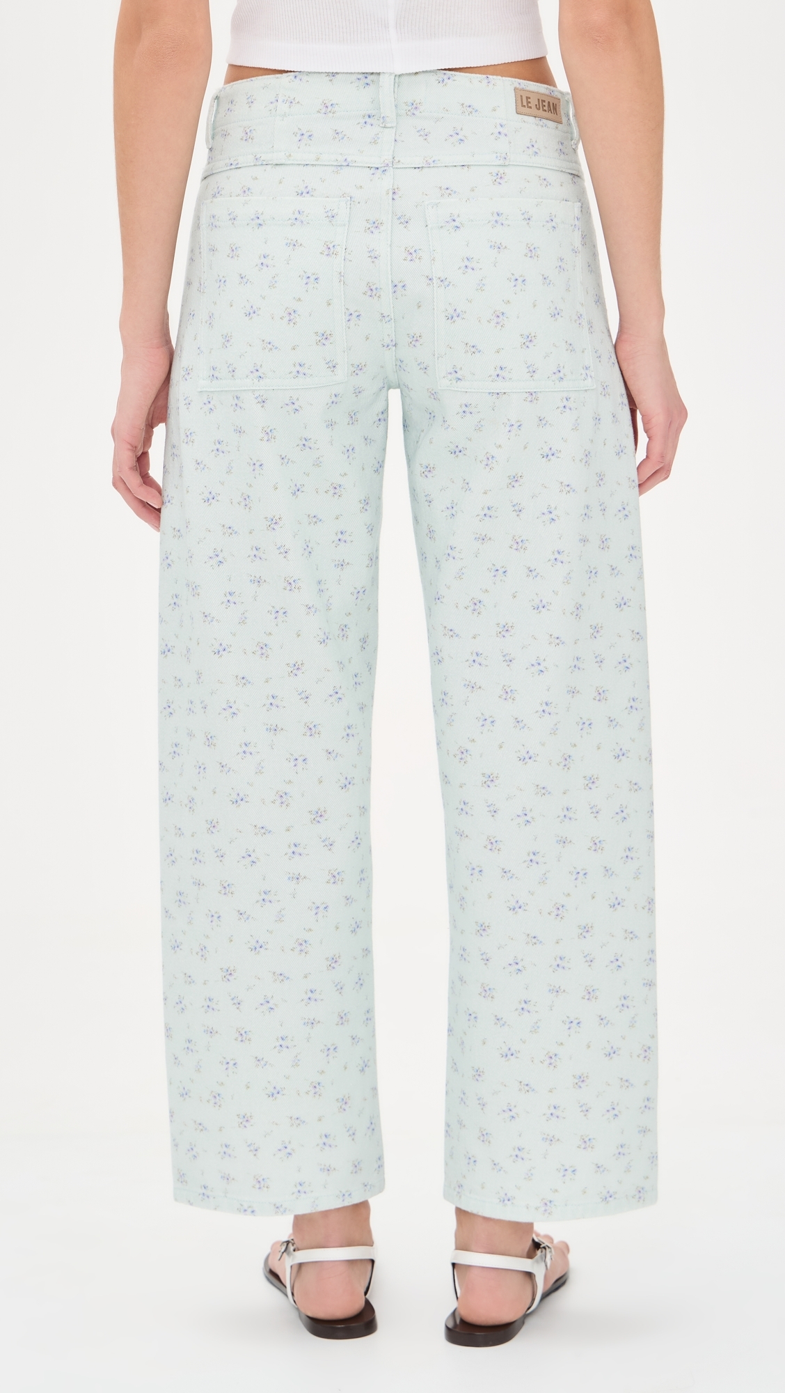 Selena Crop Jeans Minty Floral