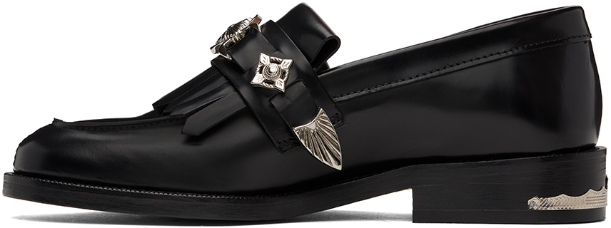 Toga Pulla Black Embellished Loafers