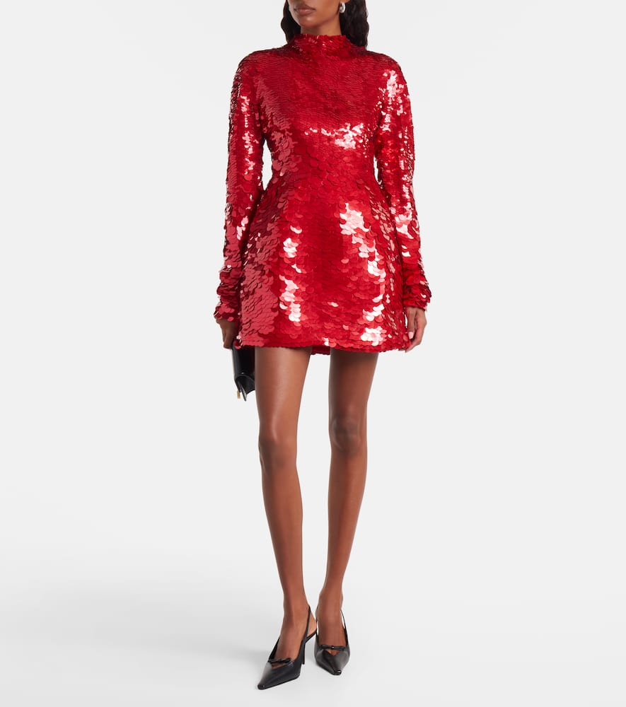 Terfrite sequined jersey minidress