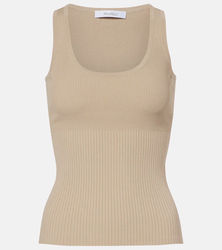 Ribbed-knit tank top