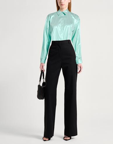 Woman Shirt Turquoise Size 4 Viscose, Metallic fiber
