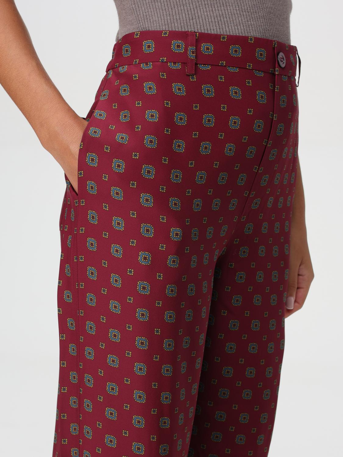 Pants Woman color Burgundy