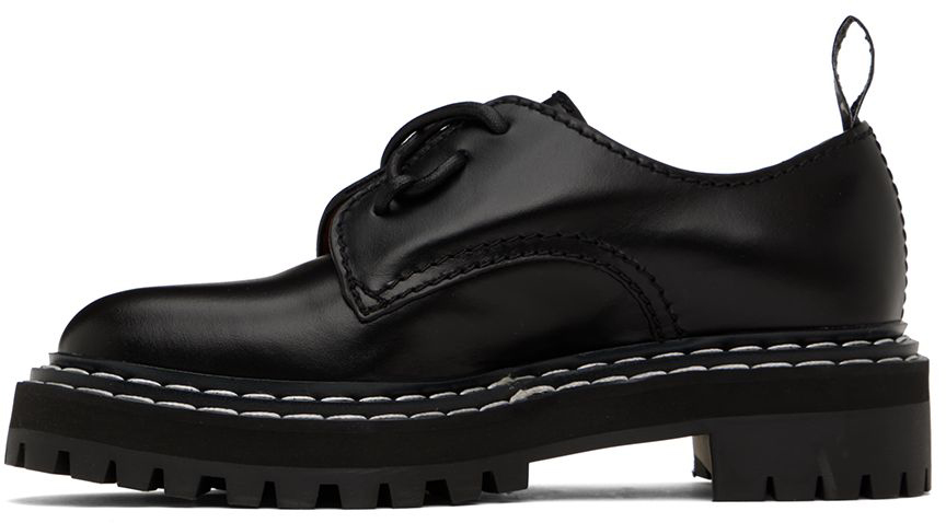 Black lug sole oxford shoes
