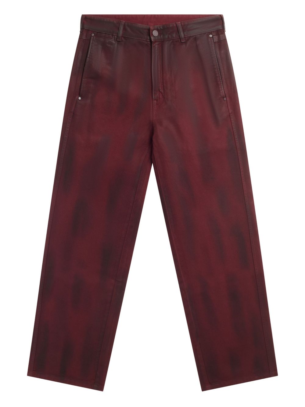 Painted-effect jeans - Red