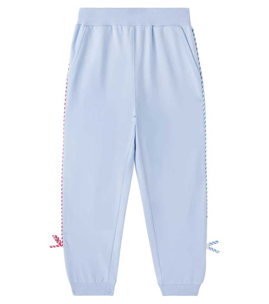Bow-detail cotton-blend sweatpants
