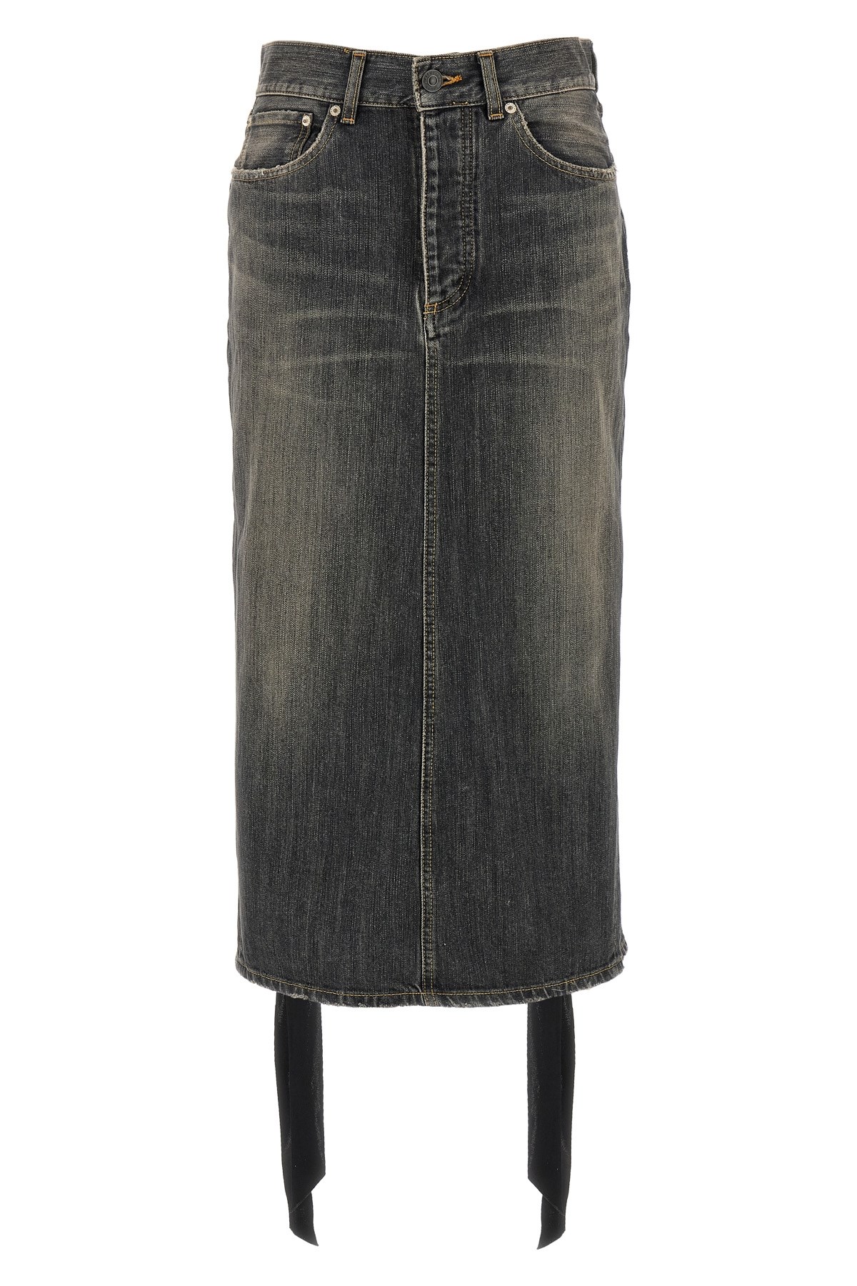 'Lace Up' Denim Skirt